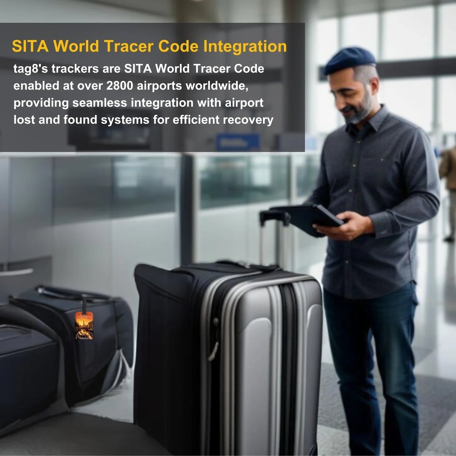 Smart Bag Security Tag - Amsterdam [Pack 2]-4