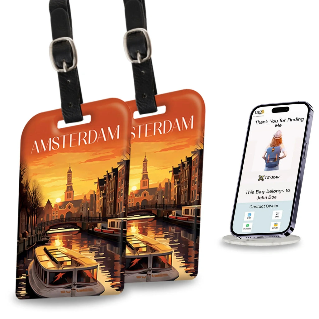 Smart Bag Security Tag - Amsterdam [Pack 2]-0