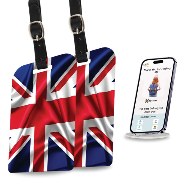 Smart Bag Security Tag - Great Britain Flag [Pack 2]-0