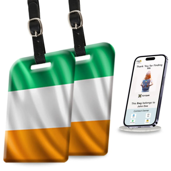 Smart Bag Security Tag - Ireland Flag [Pack 2]-0