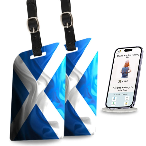 Smart Bag Security Tag - Scotland Flag [Pack 2]-0